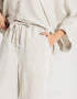 LINEN BATWING COLLARED SHIRT WITH TROUSER